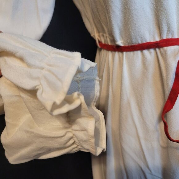 Vintage Nightgown Robe Set Women Size 13 Embroidered Flowers Hearts Tie Waist - Picture 15 of 16